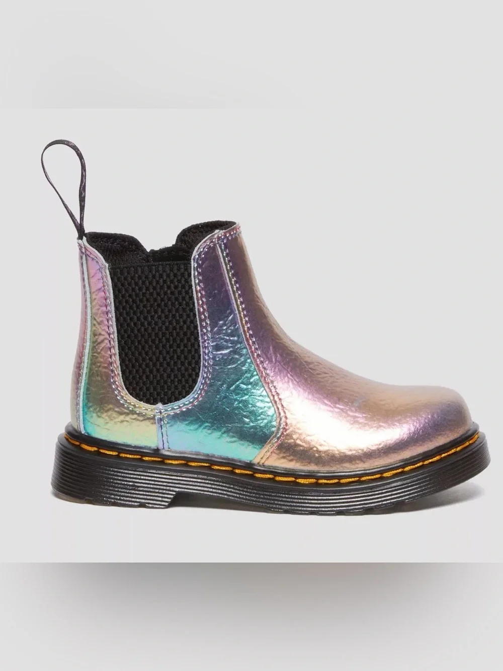 Dr. MARTENS TODDLER 2976 RAINBOW CRINKLE LEATHER CHELSEA BOOTS Size: 12
